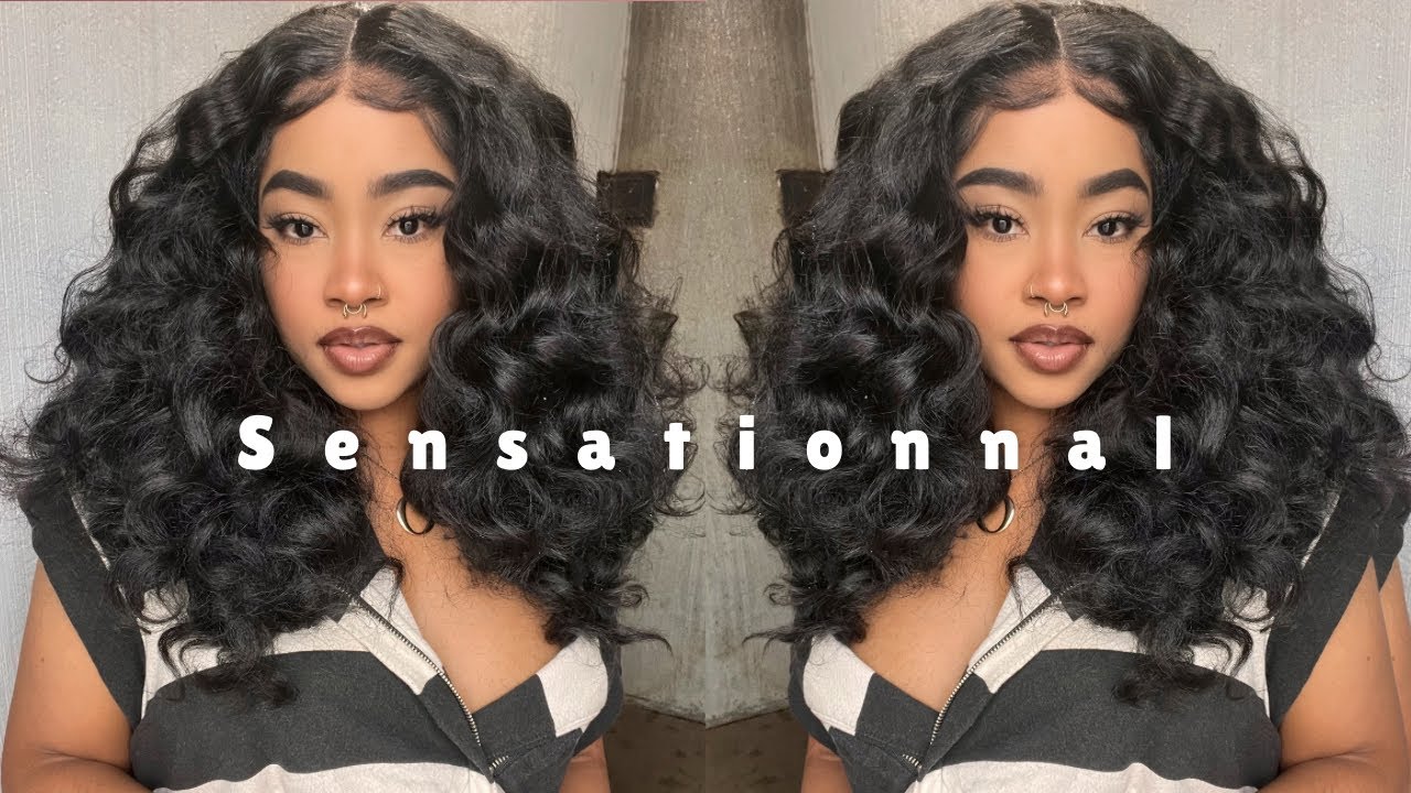 A NATURAL! Sensationnel Kinky Edges Textured Lace Wig - Y-Part Kinky Wand Curl 20