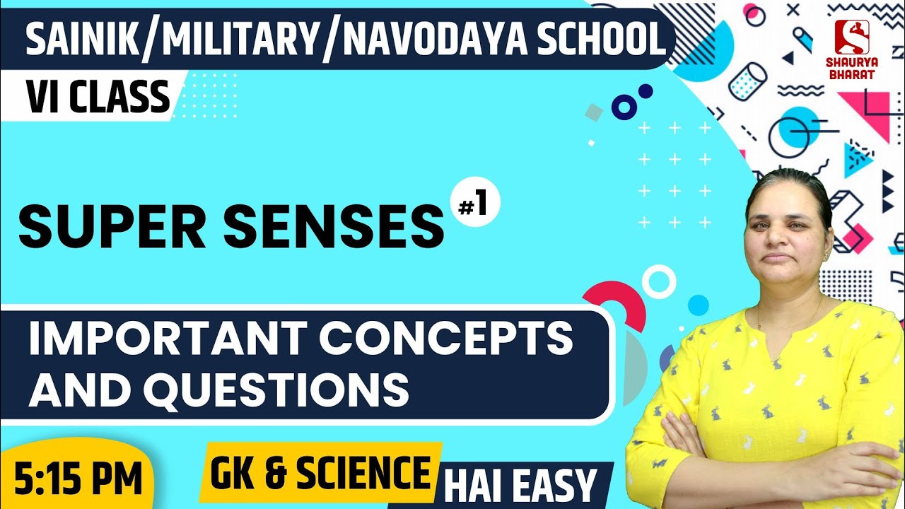 #64 Super Sense (Part 1) | GK Class for NAVODAYA/SAINIK/MILITARY/ School | By Dr Jyoti