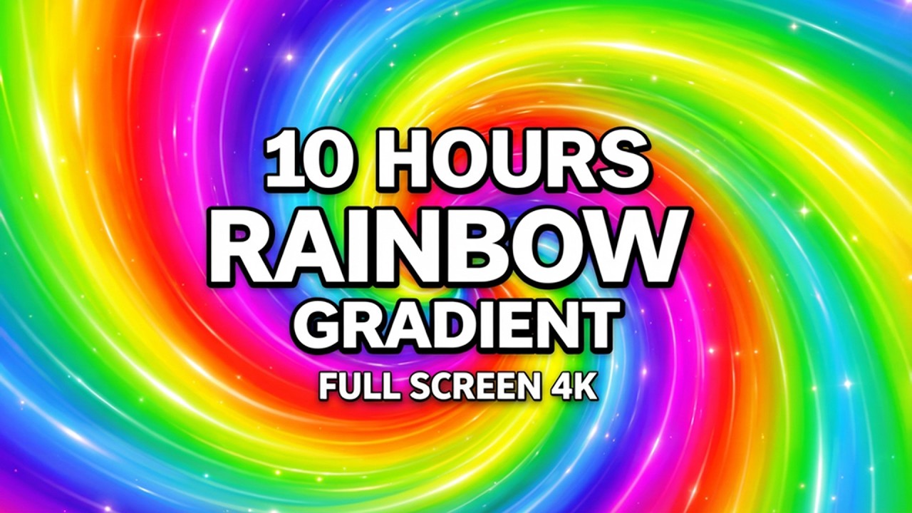 10 Hours Rainbow Gradient | Aesthetic LED Mood Light | Screensaver | No Sound 4K