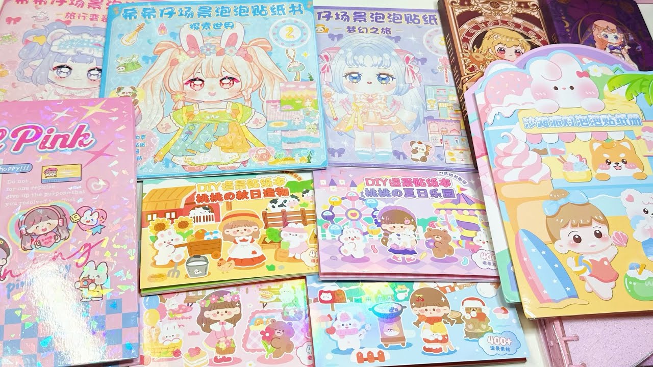 Unbox kawaii stickers haul🎁ASMR unboxing stickers journal