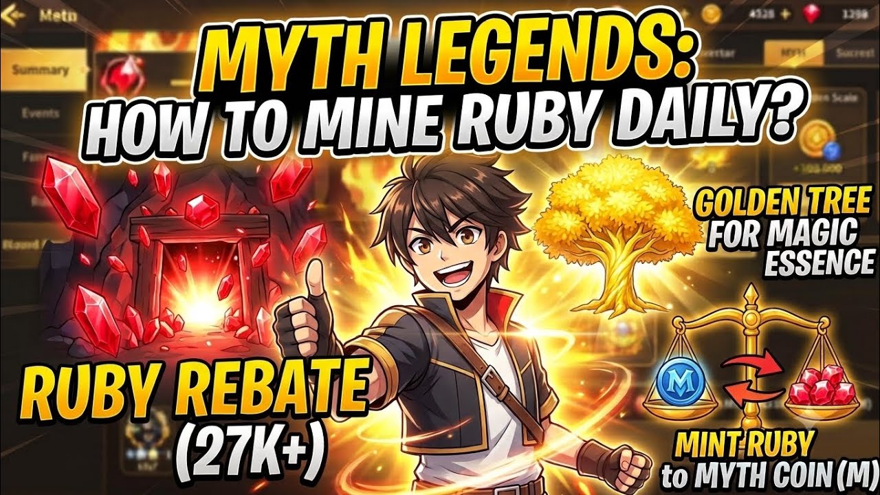 MYTH LEGENDS RUBY FARMING GUIDE &ndash; Daily Mining, Ruby Rebate & How to Convert Ruby into MYTH COIN!