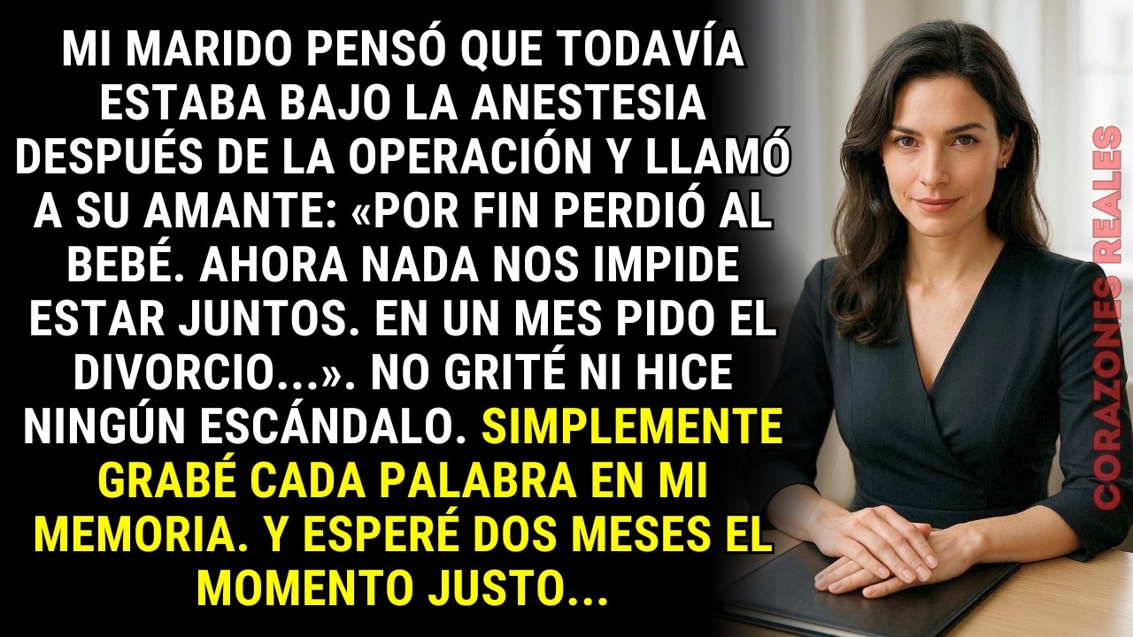 Mi marido llamó a su amante creyendo que estaba bajo anestesia. Dos meses esperé en silencio…