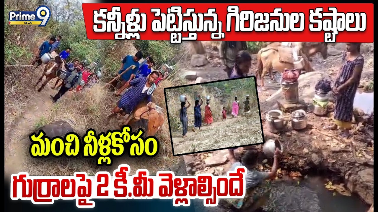 Tribal's Water Problems😢:కన్నీళ్లు పెట్టిస్తున్న గిరిజనుల కష్టాలు..మంచి నీళ్ల కోసం 2 కీ.మీ గుర్రాలపై