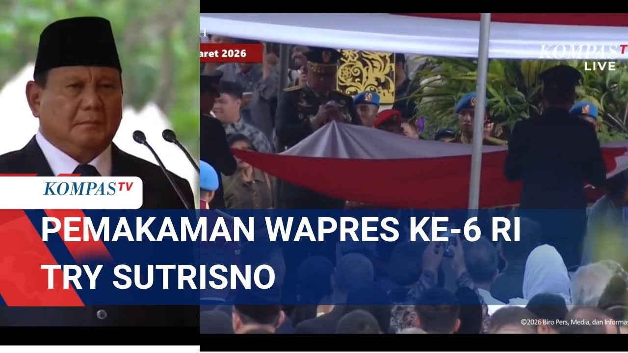 Presiden Prabowo Pimpin Upacara Pemakaman Wapres ke-6 RI Try Sutrisno