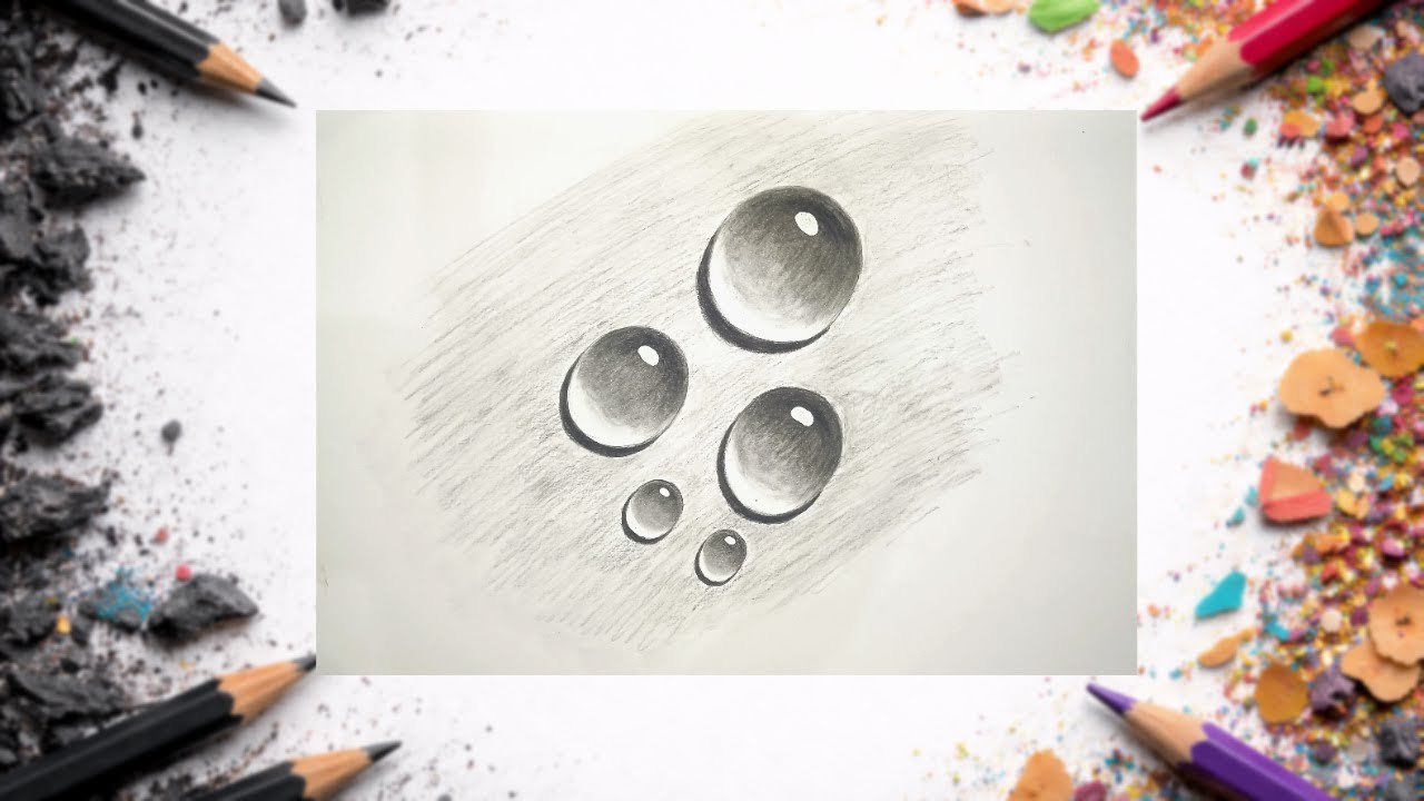 How to draw water drop/Easy pencil drawing #drawing #art #waterdropdrawing