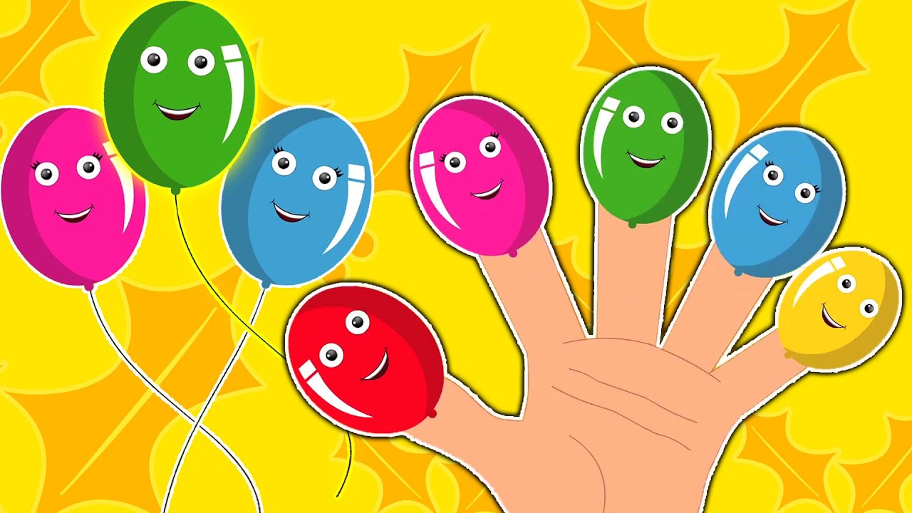 Palloncini Finger Famiglia | Cartoon per i bambini | compilazione | Popolare Filastrocca