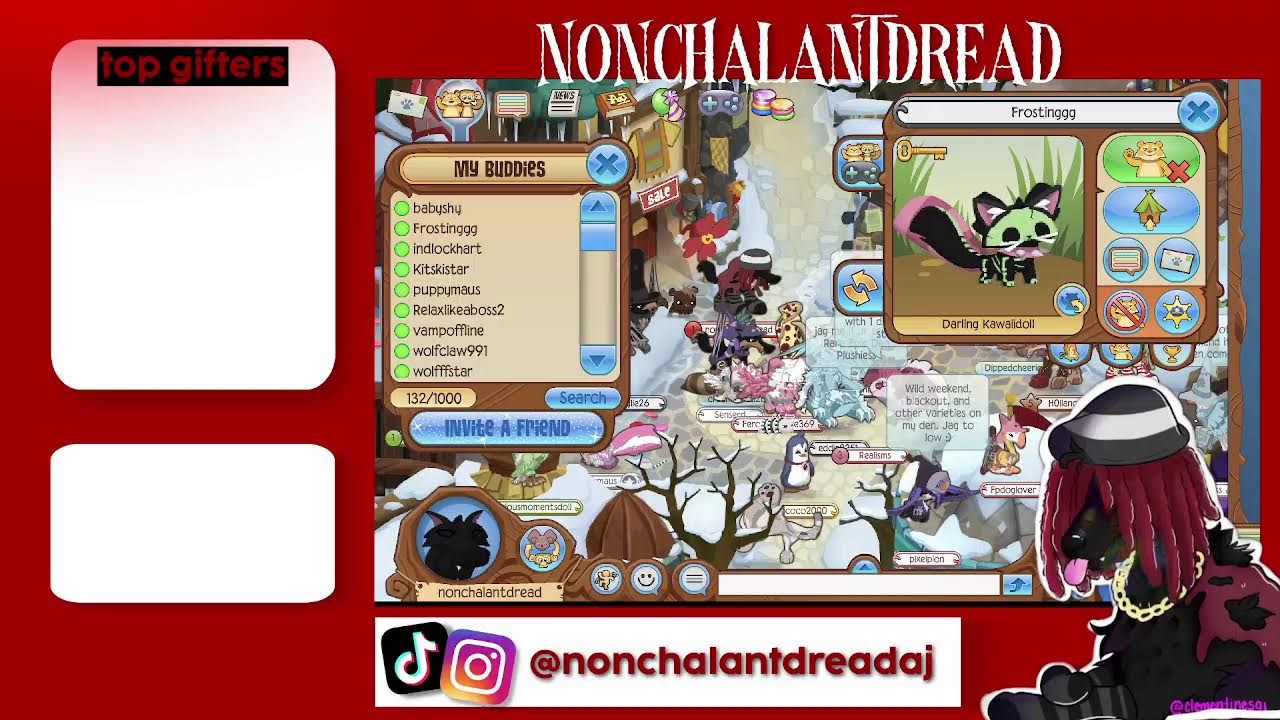 (16+)  late night in jamaa ? ANIMAL JAM LIVE STREAM! SPIKE GIVEAWAYS! / nonchalantdreadaj