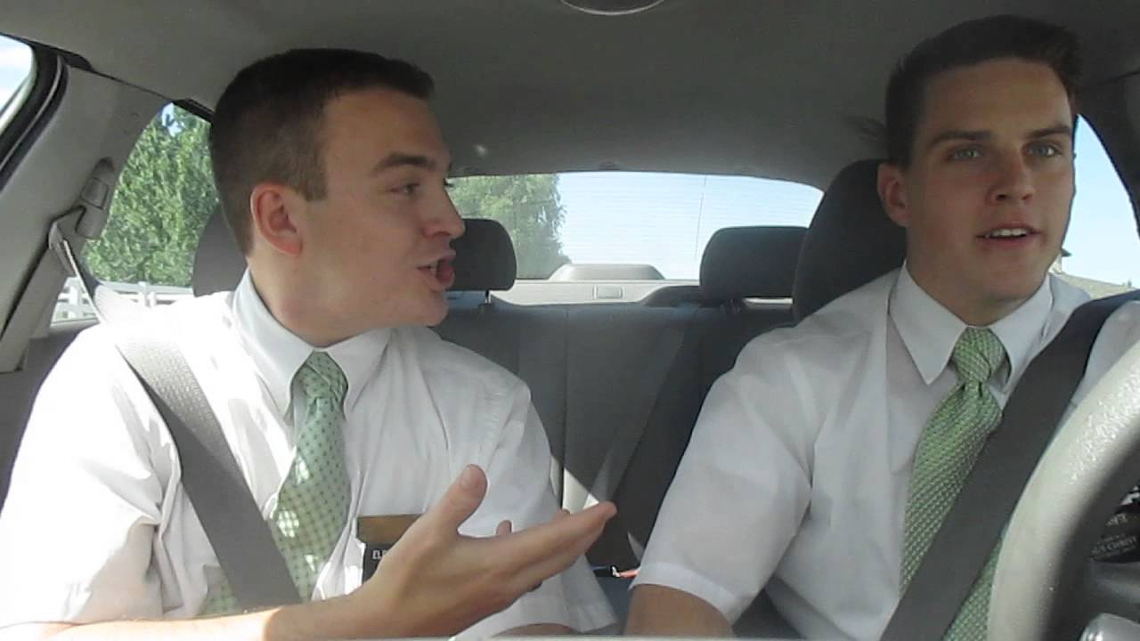 Elder Schindler White Missionaries singing 