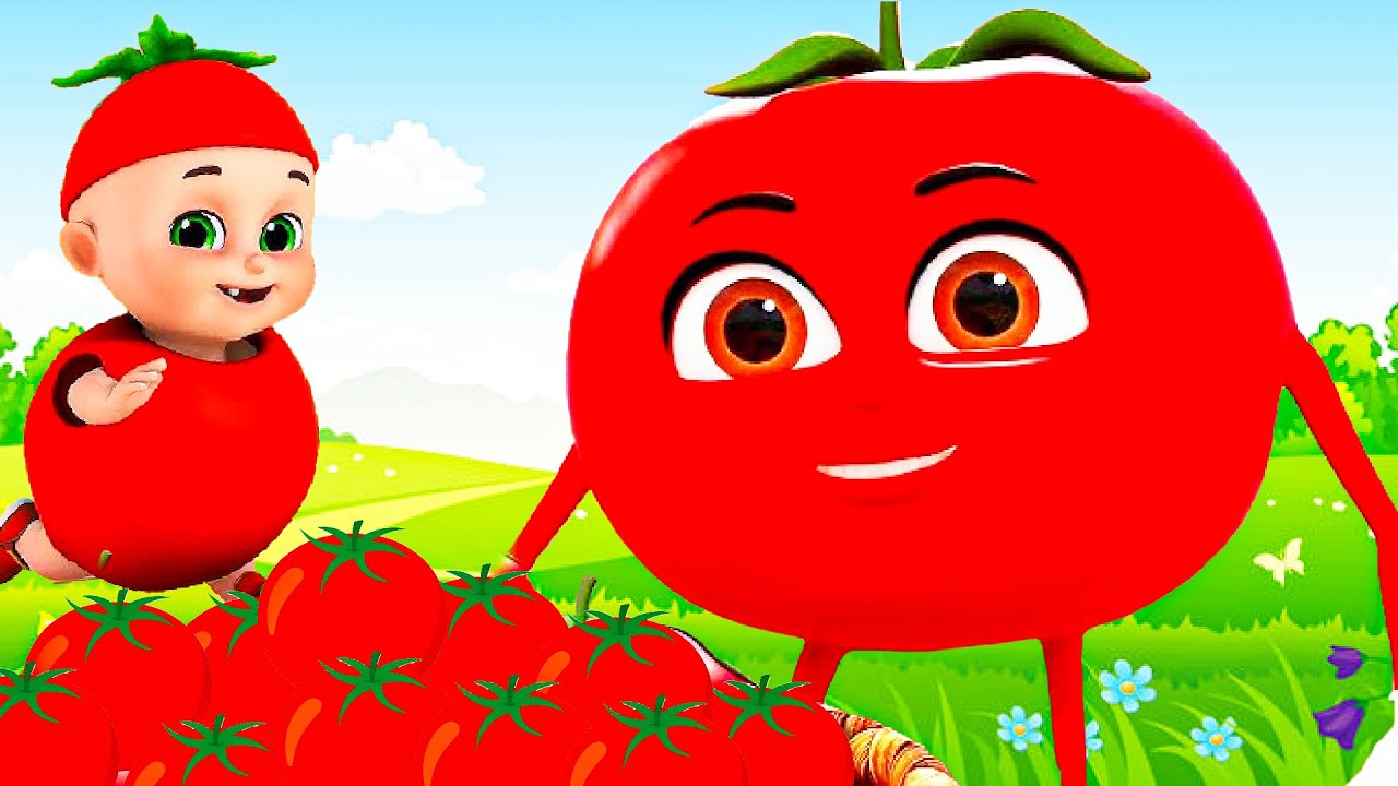आहा टमाटर | Aaha Tamatar Bade Mazedar | Nursery Rhymes and Kids Song in Hindi  #Riya Rhymes Gujarati