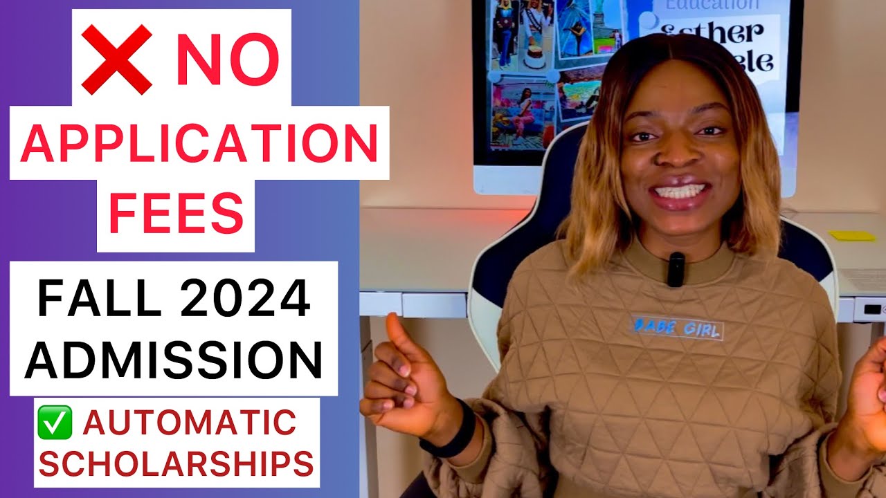USA Universities Waiving Application Fees in 2024|Fall 2024 Admission| Automatic Scholarships