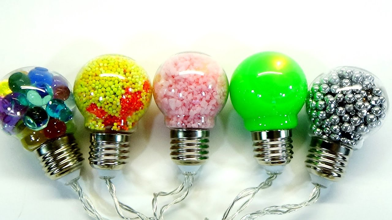 CORTANDO Y ABRIENDO JUGUETES DE BOMBILLAS CON SLIME Y ORBEEZ. ¿QUE HAY DENTRO?