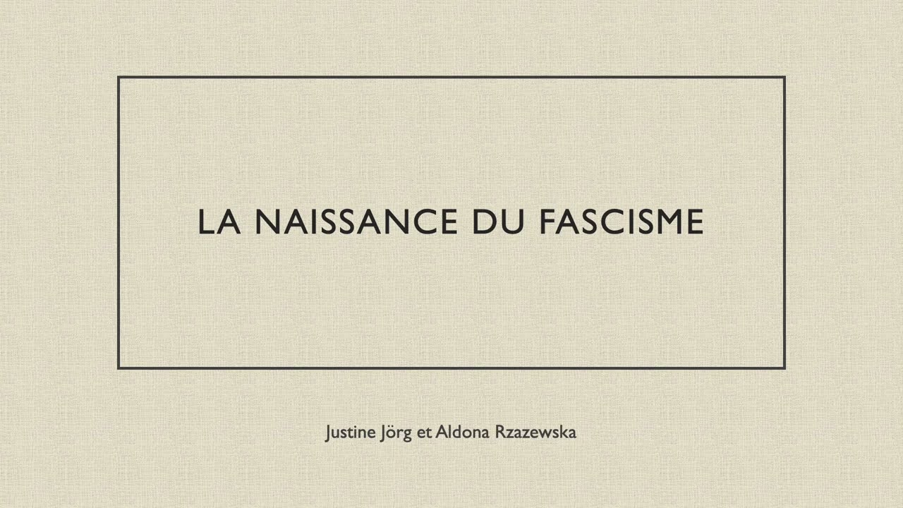 La mont&eacute;e du fascisme en Italie