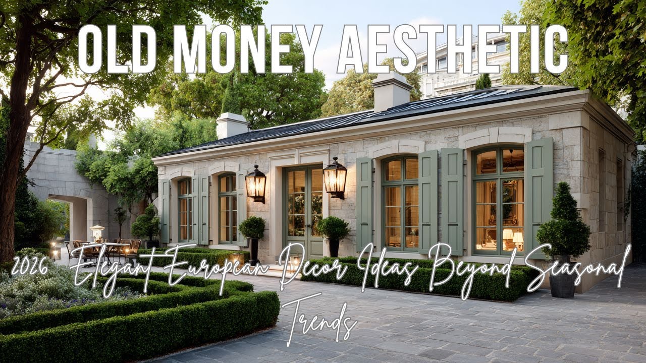 Old Money Aesthetic 2026  Elegant European Decor Ideas Beyond Seasonal Trends
