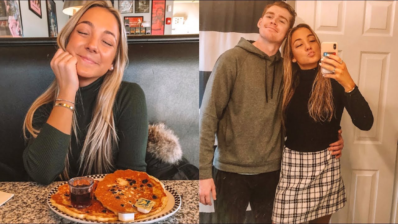 college weekend in my life: hockey games, working out & pancakes!