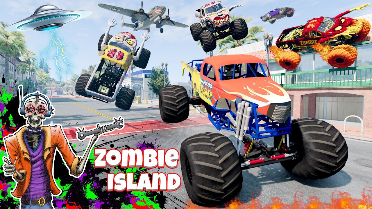 Monster Jam INSANE Zombie Island Adventure 10 | Гонки, фристайл и скоростные прыжки