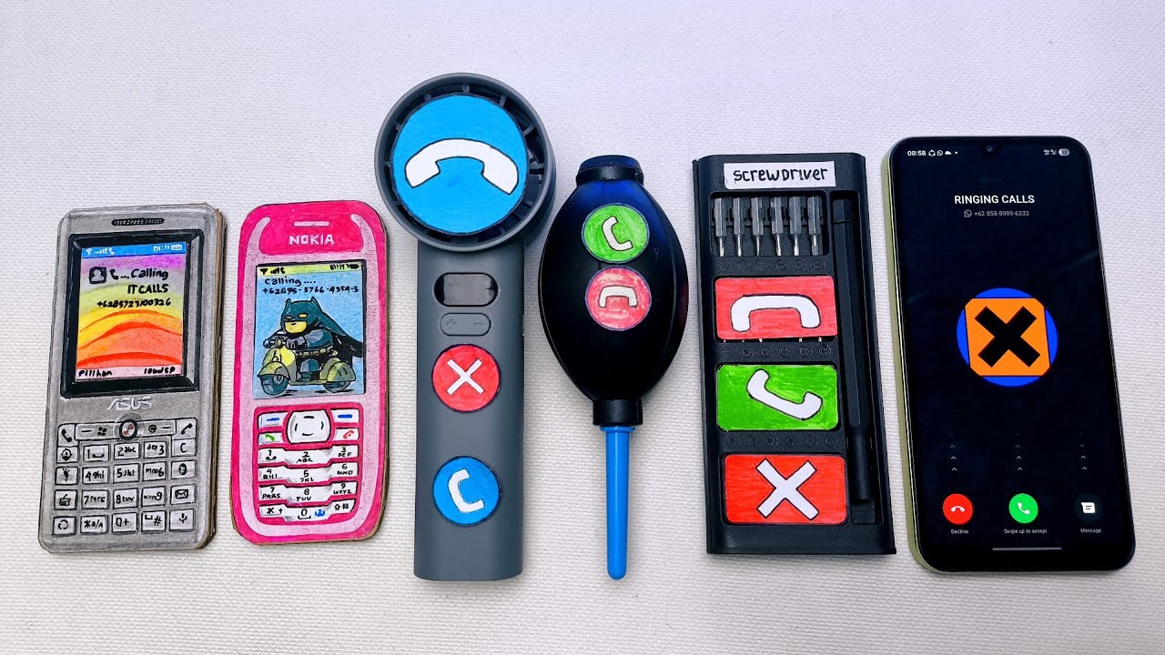 Asus vs Nokia 3100 vs Fan Phone vs Blower vs Screwdriver tool vs Galaxy a25 incoming call