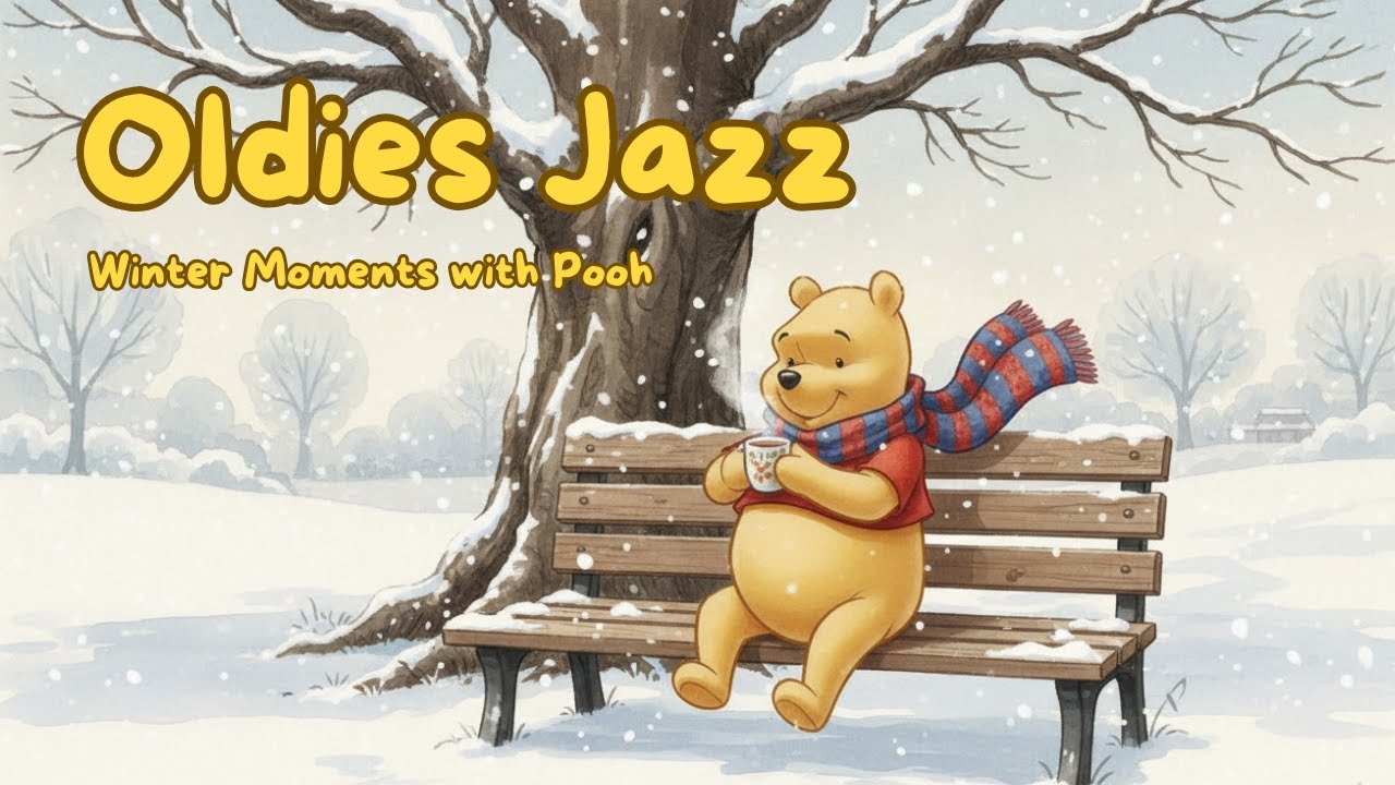 Winter Moments with Pooh ❄️☕Oldie Jazz Music