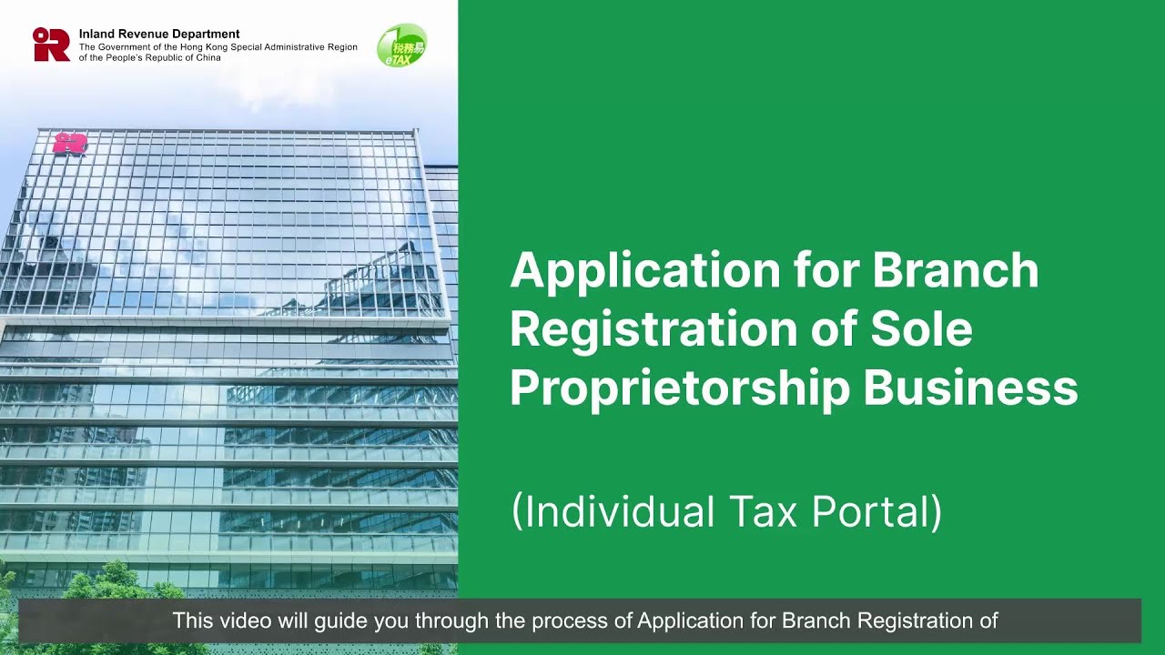 Application for Branch Registration of a Sole Proprietorhsip