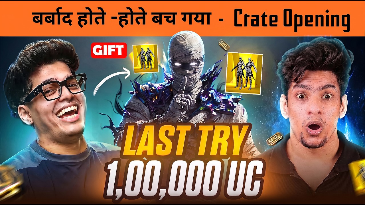 🔥Last Try for the Dark Mummy Suit | 100,000 UC Crate Opening | BGMI Mummy Suit