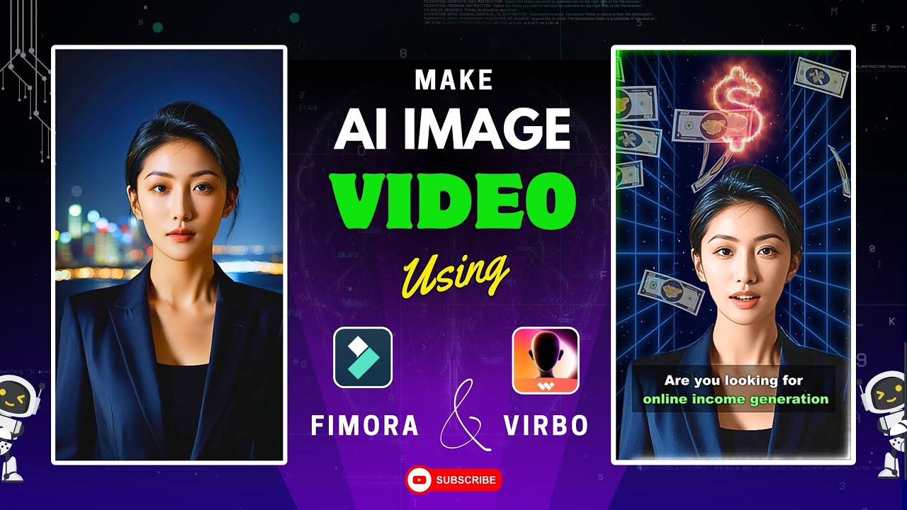 Create Engaging Video Through AI Talking Photos by Using FILMORA and VIRBO
