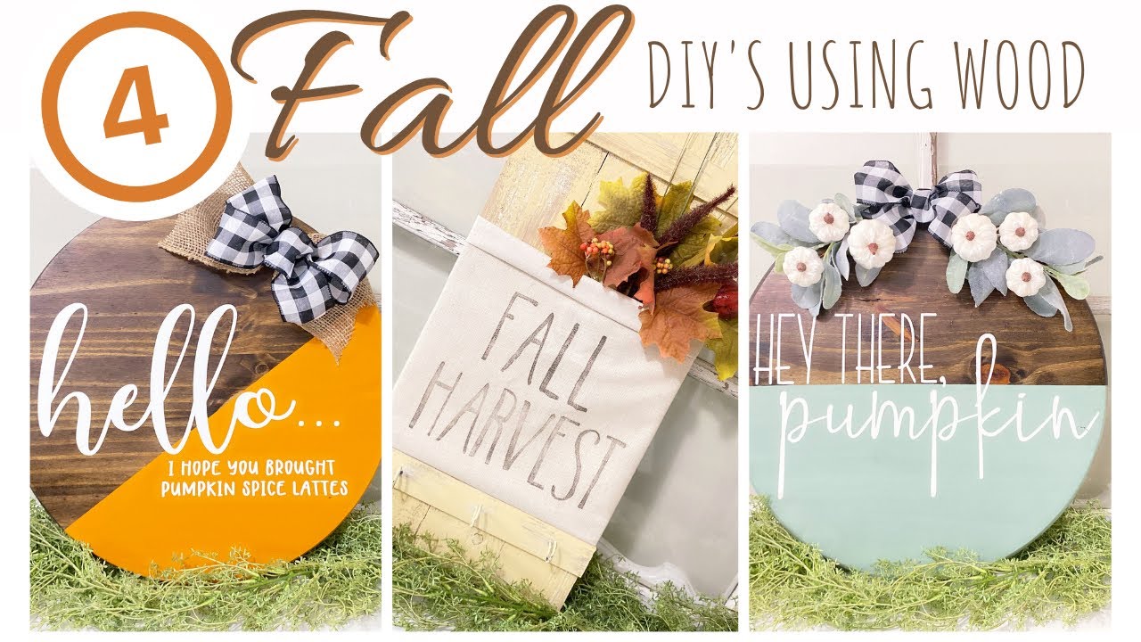 FALL WOOD ROUND DIYS | EASY FALL WOOD DIYS | DIYS USING SCRAP WOOD | EASY FALL DECOR | WOOD ROUNDS
