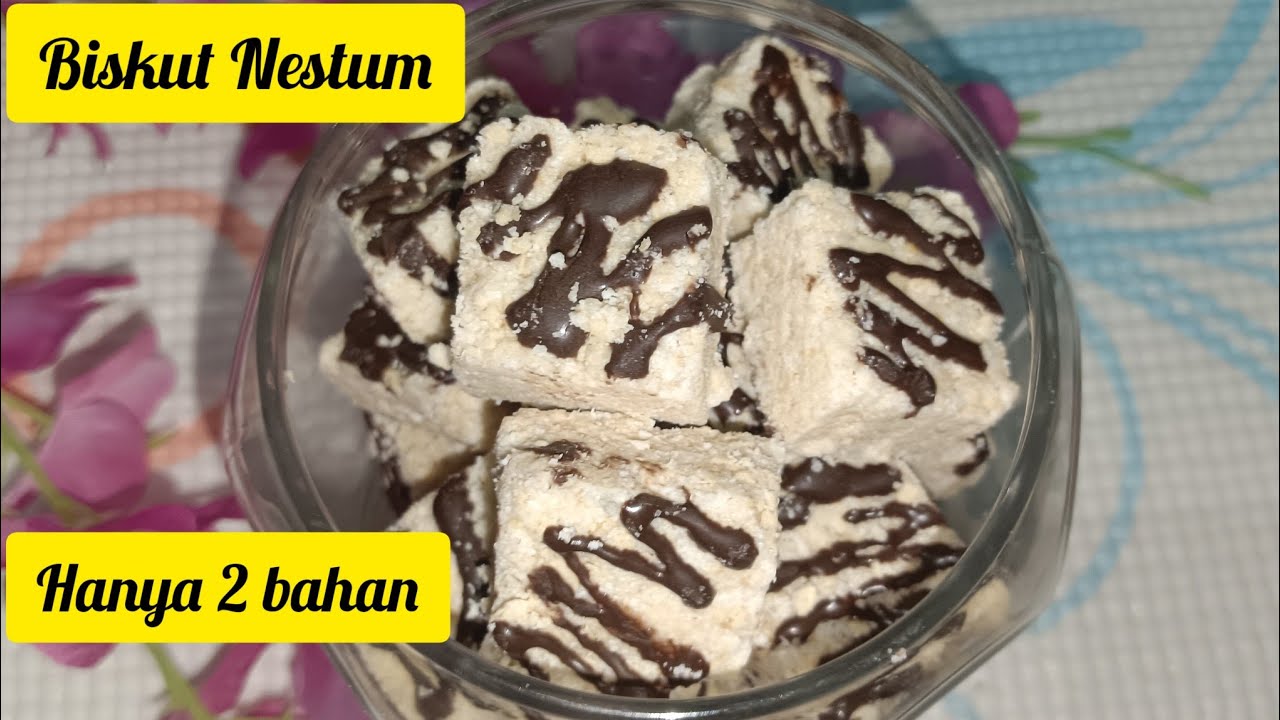 resepi biskut Nestum tanpa oven‼️ cuma guna 2 bahan sahaja👍🥰