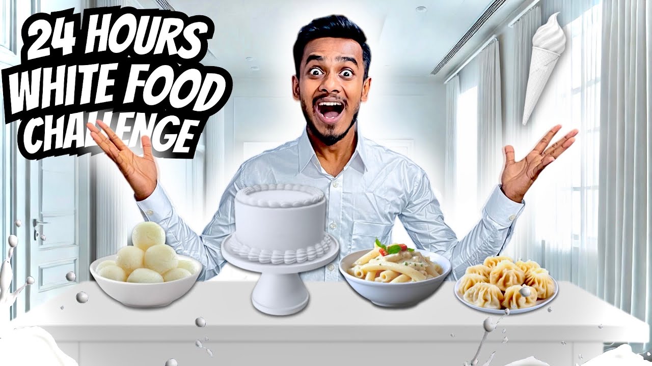 24 hours white food challenge 🤍🤤 সারাদিন শুধু সাদা খাবার খেলাম 😋