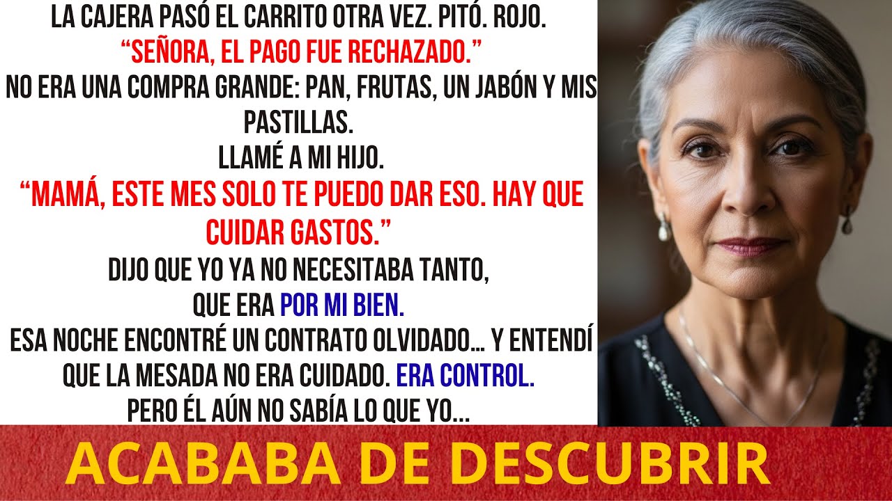Mi hijo me daba mesada… con mi propio dinero