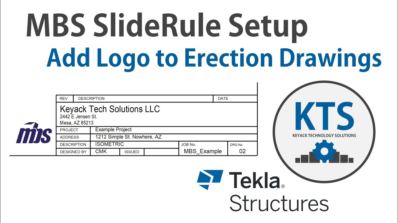 MBS SlideRule — добавление логотипа компании на монтажные чертежи Tekla