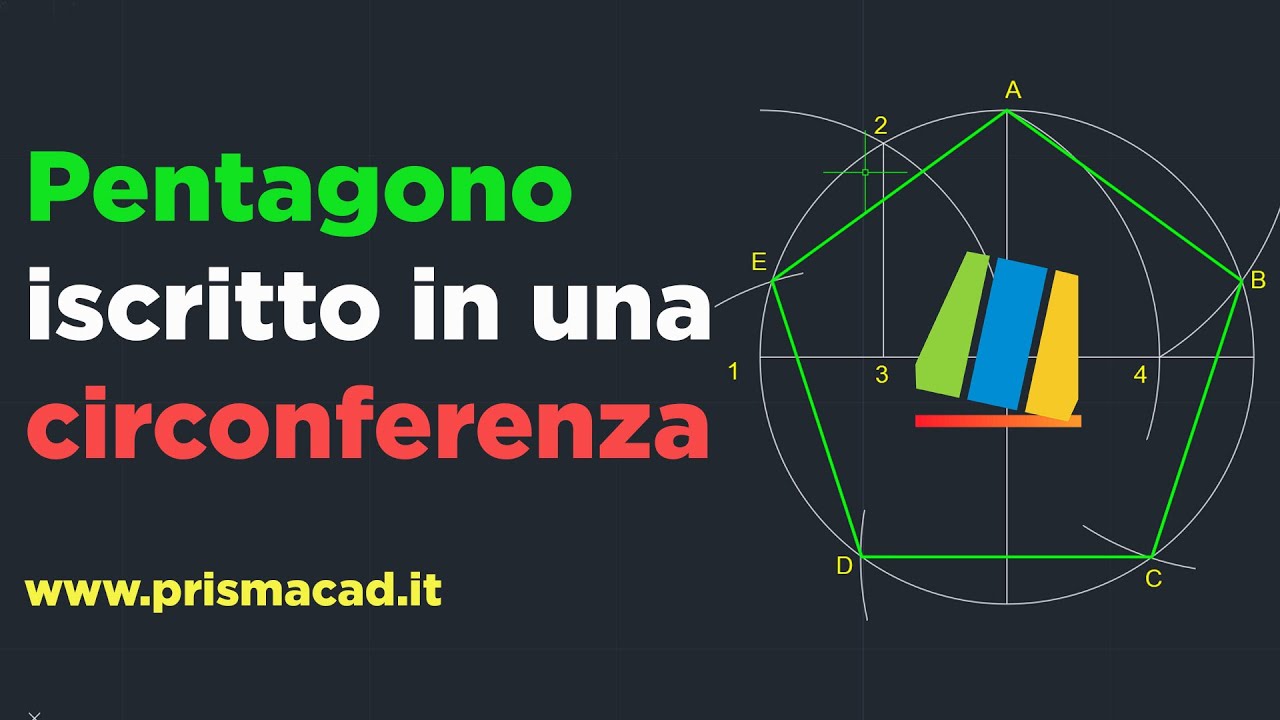 Pentagono iscritto in una circonferenza  - AutoCAD