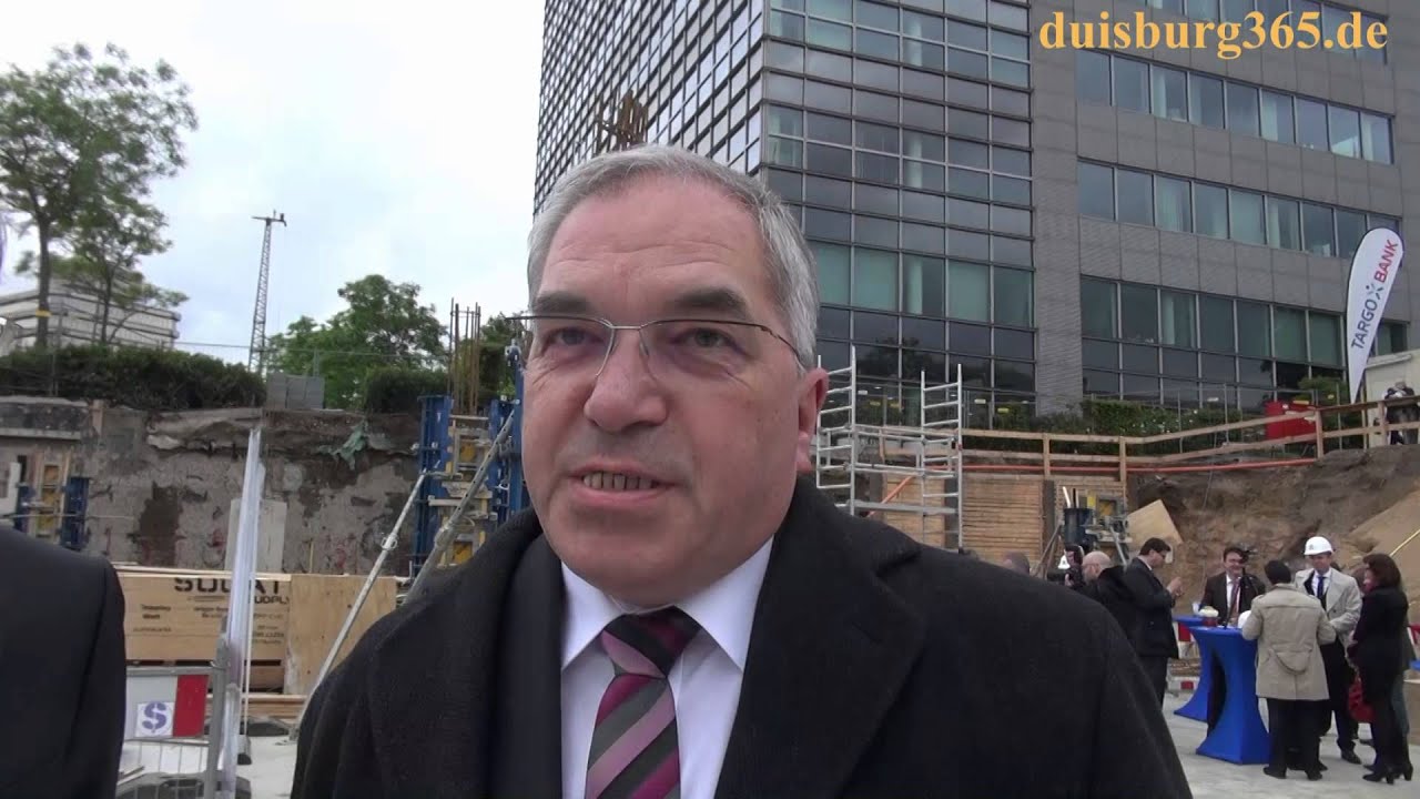 Grundsteinlegung Targobank Duisburg - Gespraech mit Franz Josef Nick & Rainer Morawietz