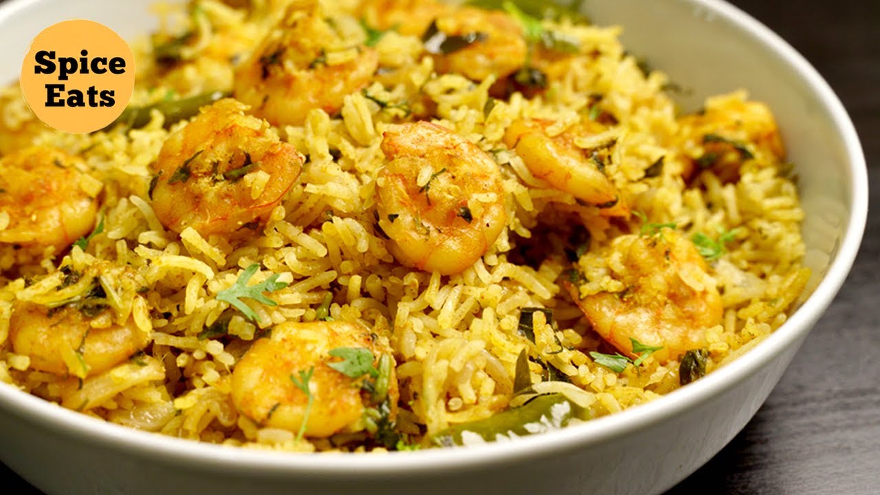 PRAWNS FRY BIRYANI | PRAWN BIRYANI RECIPE | RESTAURANT STYLE PRAWNS BIRYANI