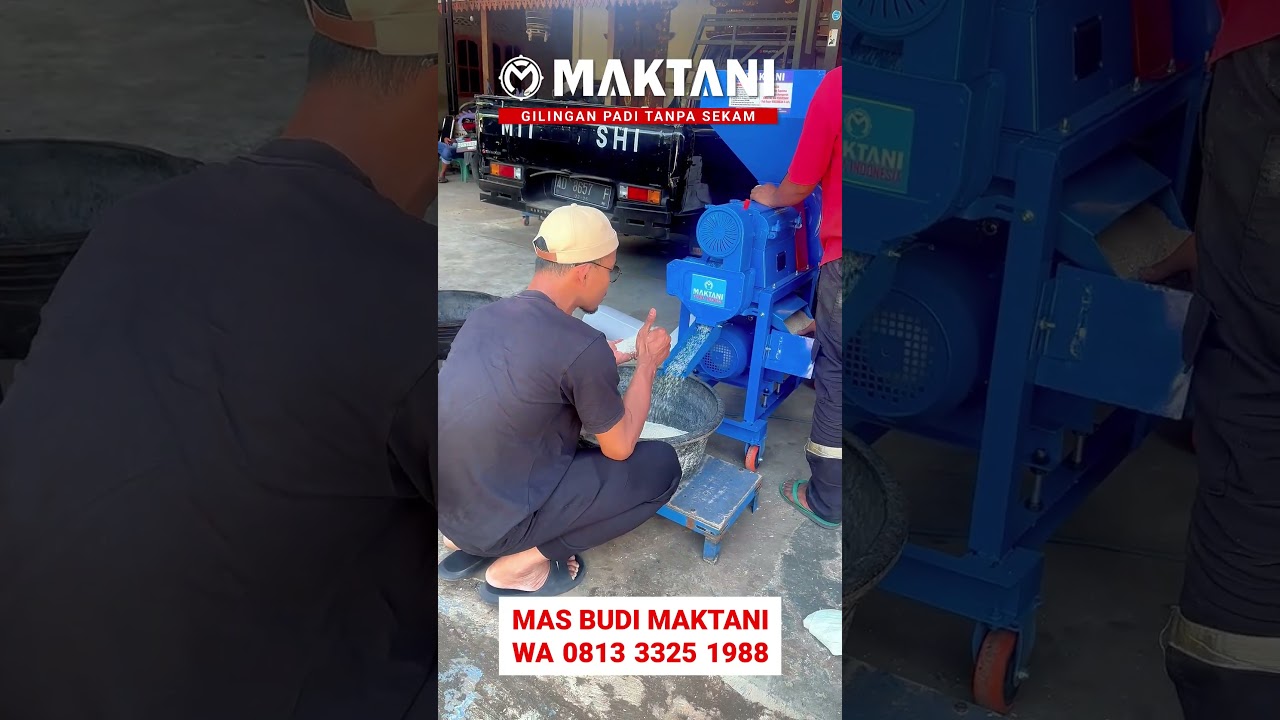 Beras Premium Bos Hasil Sekali Proses Giling Padi MAKTANI MT212 Dinamo Tanpa Limbah Ramah Lingkungan