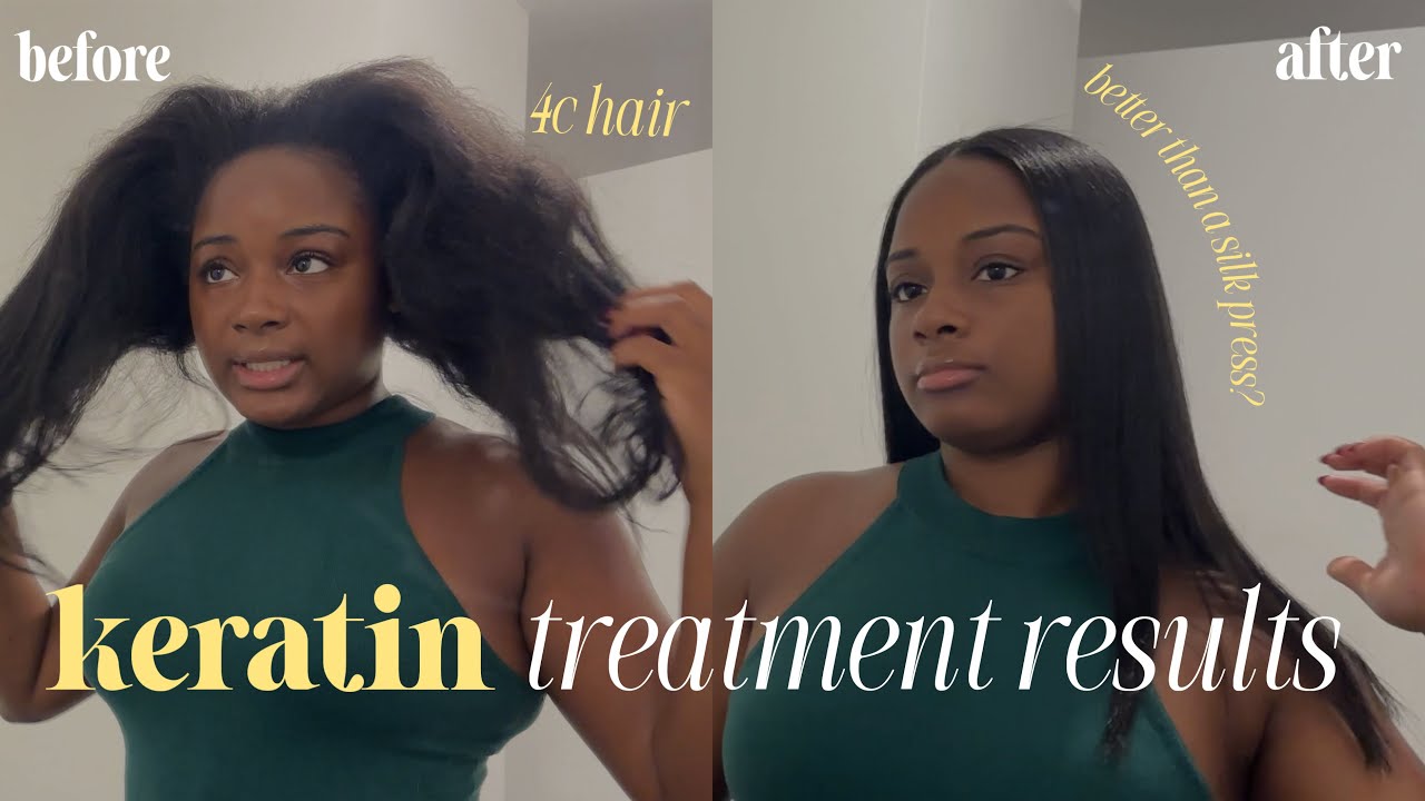 Keratin Treatment on 4C Natural Hair | From Dry + Damaged to Shiny & Smooth
