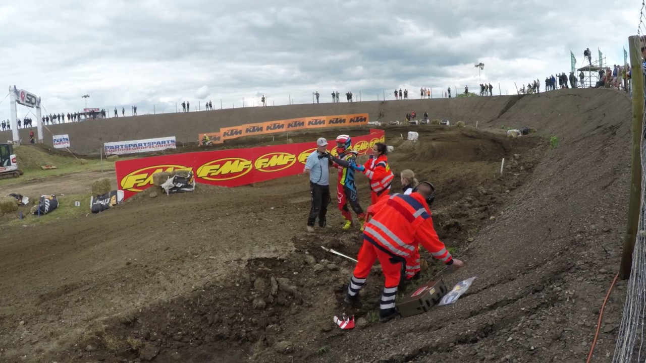 MXGP Teutschenthal 20.5.2017 - Tim Gajser Crash 2,7k 60fps