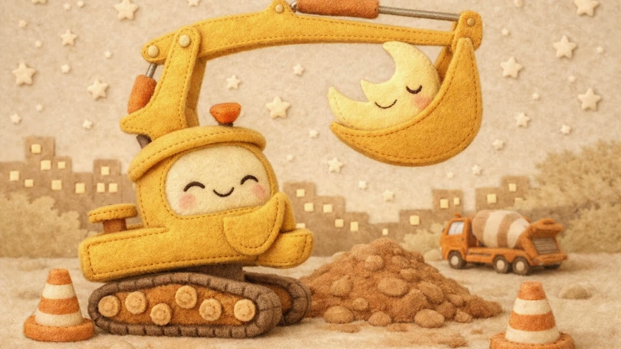 Спи міцно, моє Будівництво 🌙🚜 | Колискова казка про машинки