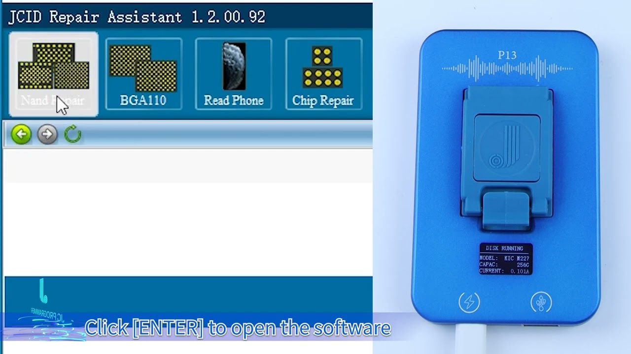 Nand Programmer P13 Operation Video  and Include query orginal data
