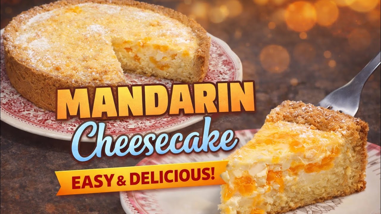 The BEST Mandarin Cheesecake Recipe- simple and quick 