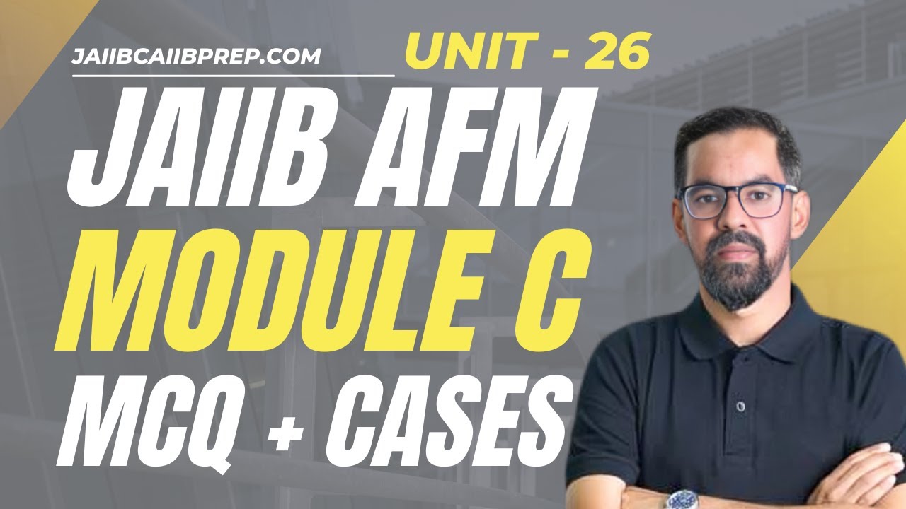 Lease Finance | AFM UNIT 26 | AFM MCQS & CASES 2025 | JAIIB AFM By Mahesh Sir