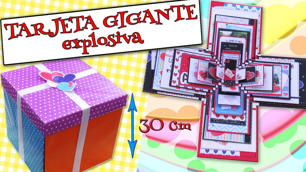 TARJETA GIGANTE Explosiva - AMOR, Felicitaciones, DÍAS ESPECIALES