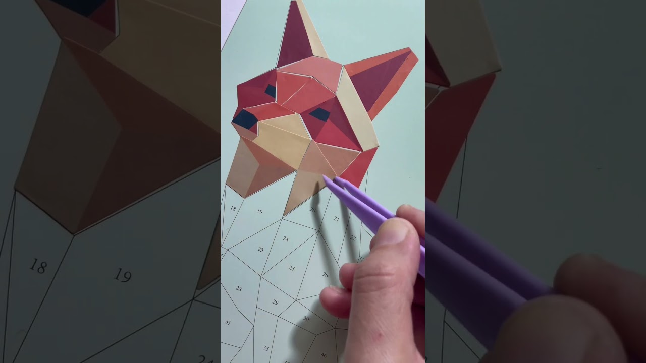 Building a Geometric Fox | Satisfying Process 