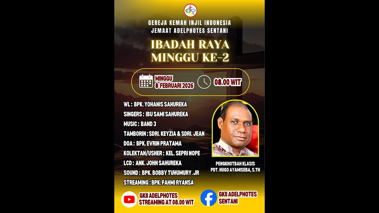 IBADAH MINGGU, 08 FEBRUARY 2026