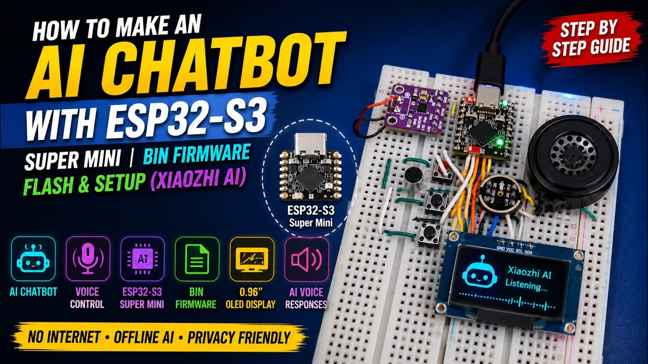 Как создать ИИ-чат-бота на базе ESP32-S3 Super Mini | Прошивка BIN и настройка (Xiaozhi AI)