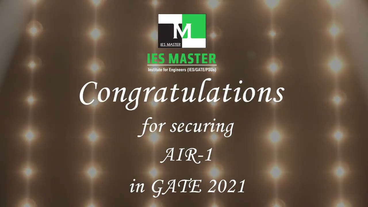 GATE 2021 Topper | Amit Sharma AIR-1 (CE) | IES Master Postal Study Program Student