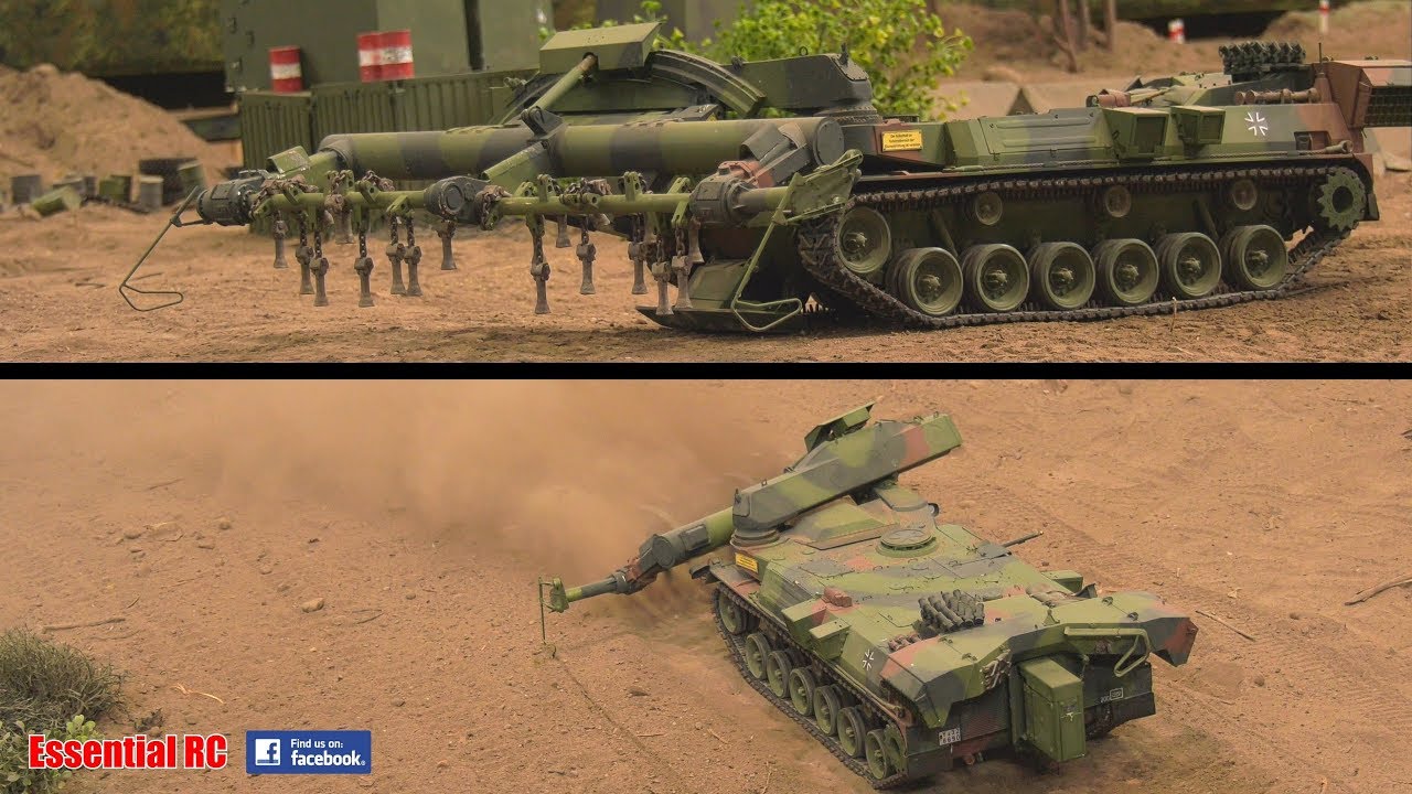 AMAZING Radio controlled (RC) MINE FLAIL TANK - Minefield Clearing Vehicle