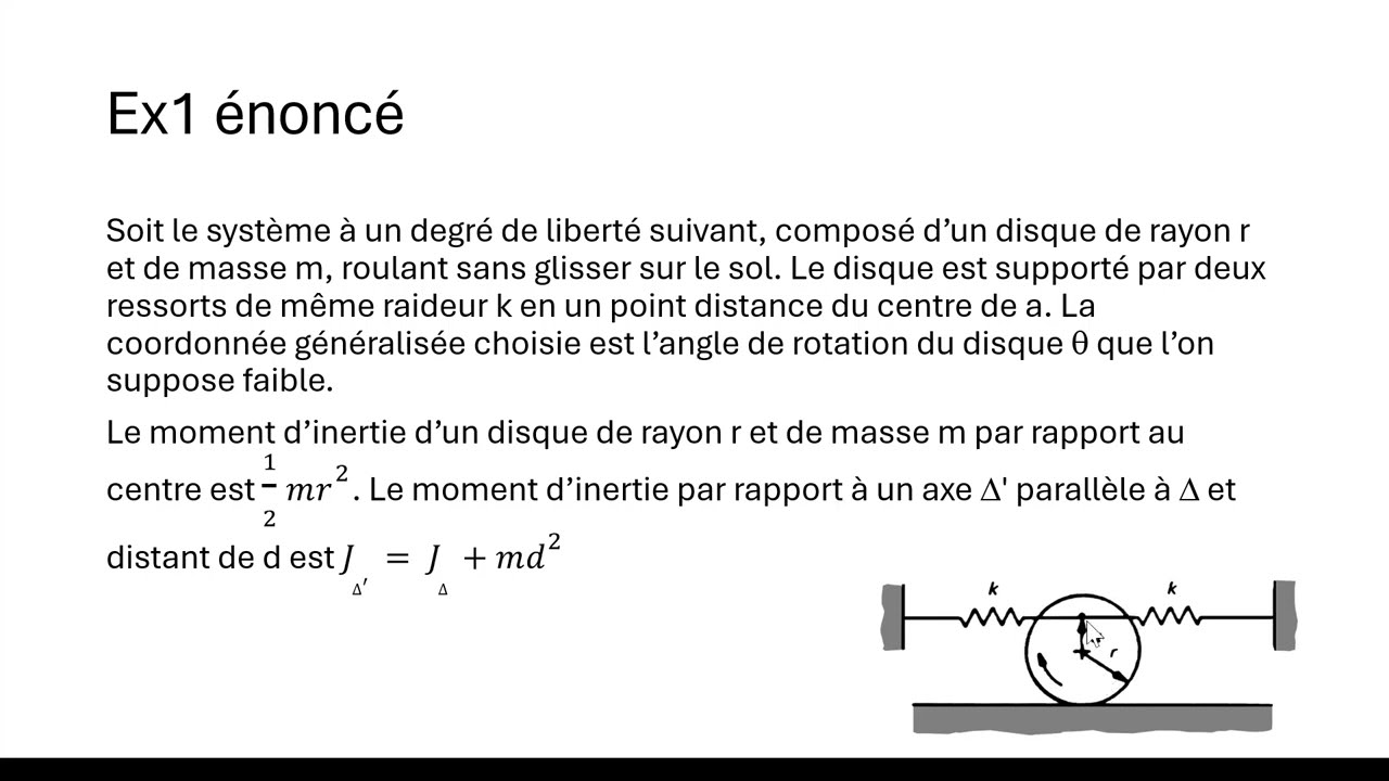 Examen de Vibrations 2024/2025 Exercice 1