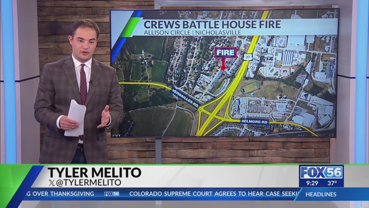 Fire crews fighting deadly Nicholasville house fire