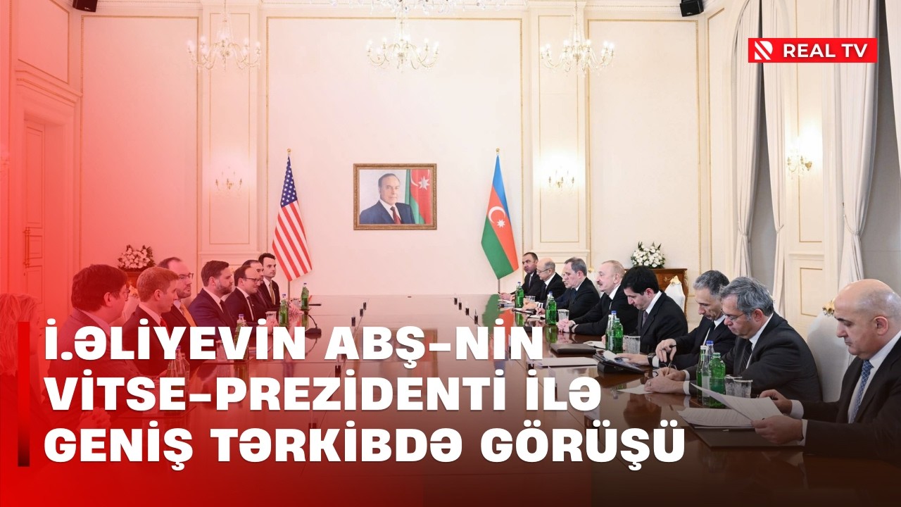 İlham Əliyevin ABŞ-nin Vitse-prezidenti ilə geniş tərkibdə görüşü keçirilib