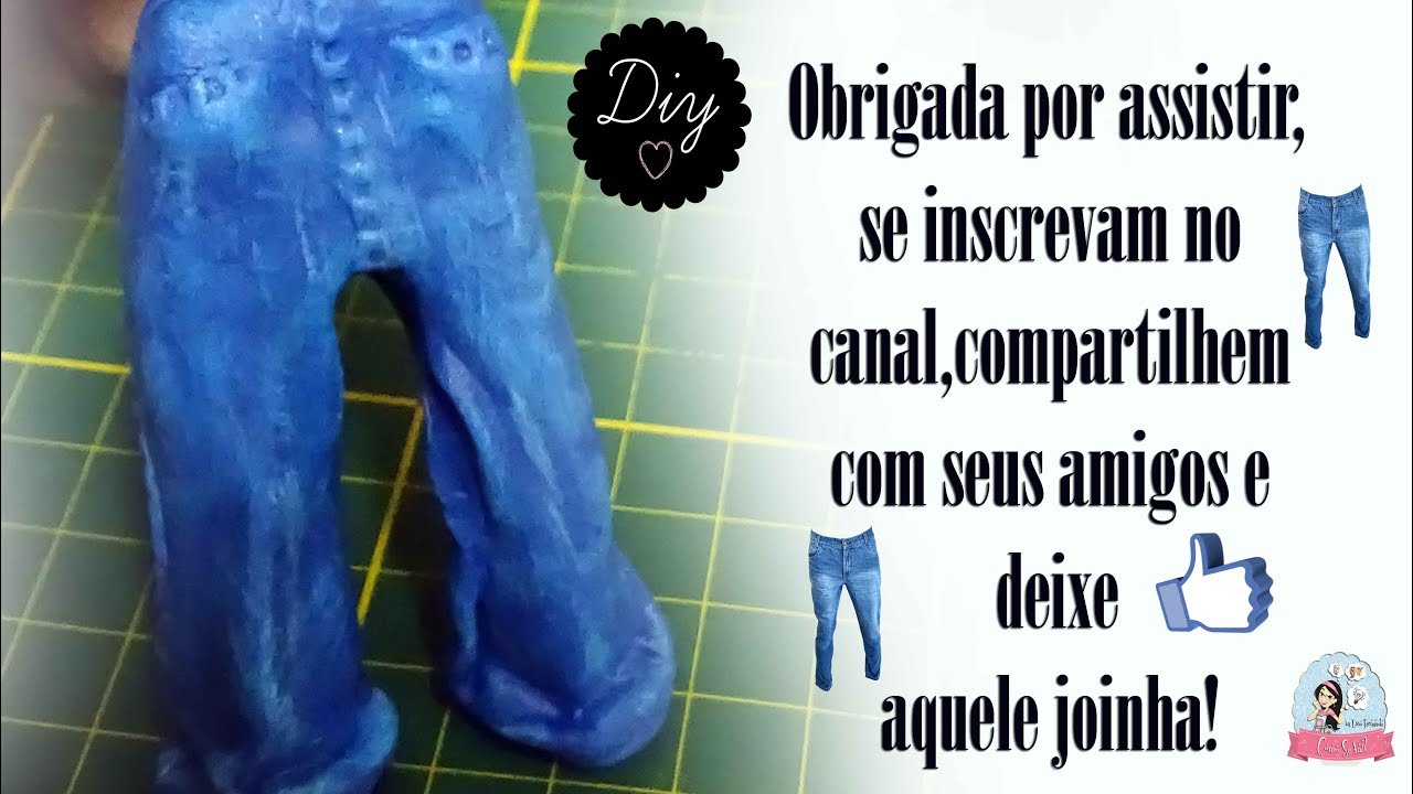 Diy   Efeito jeans no biscuit