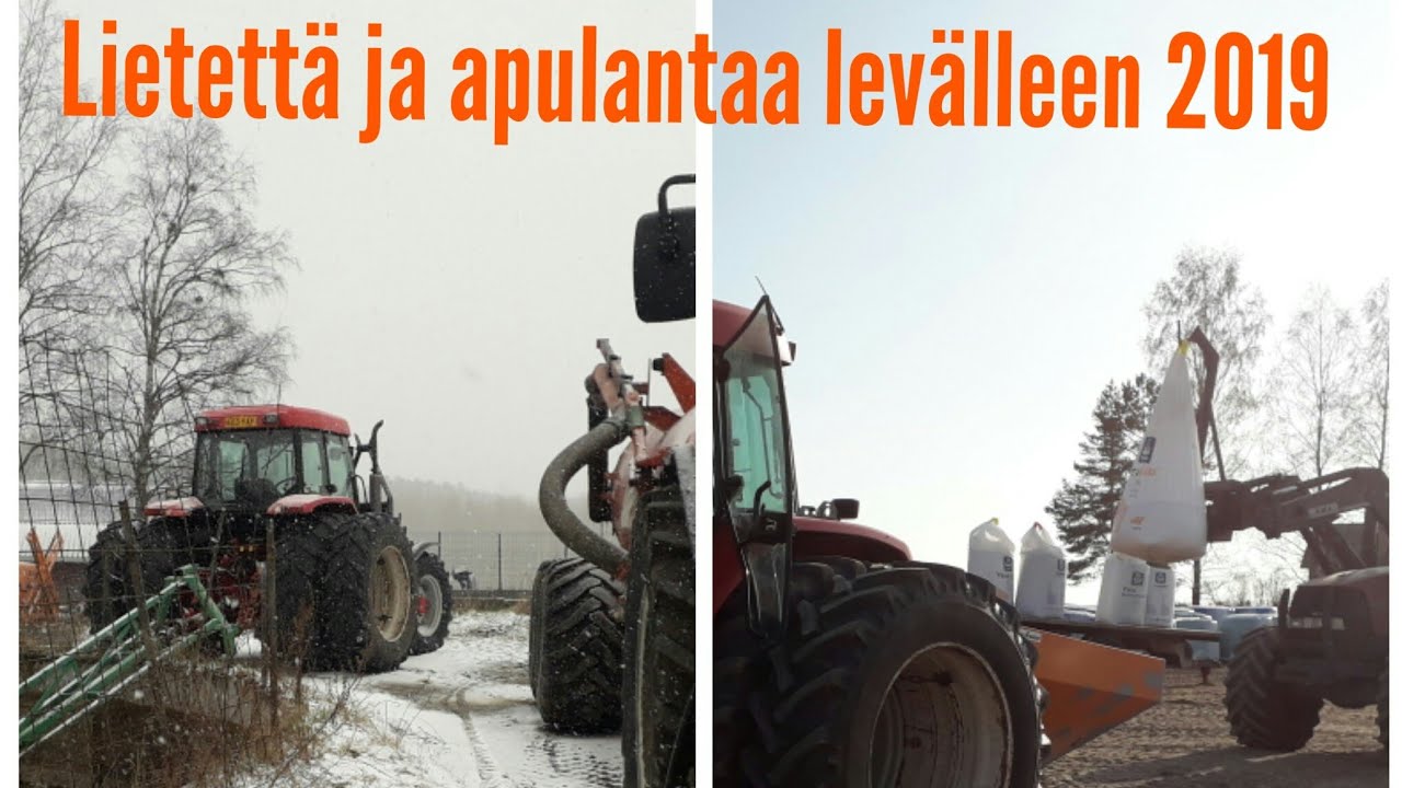 Lietettä ja apulantaa levälleen 2019